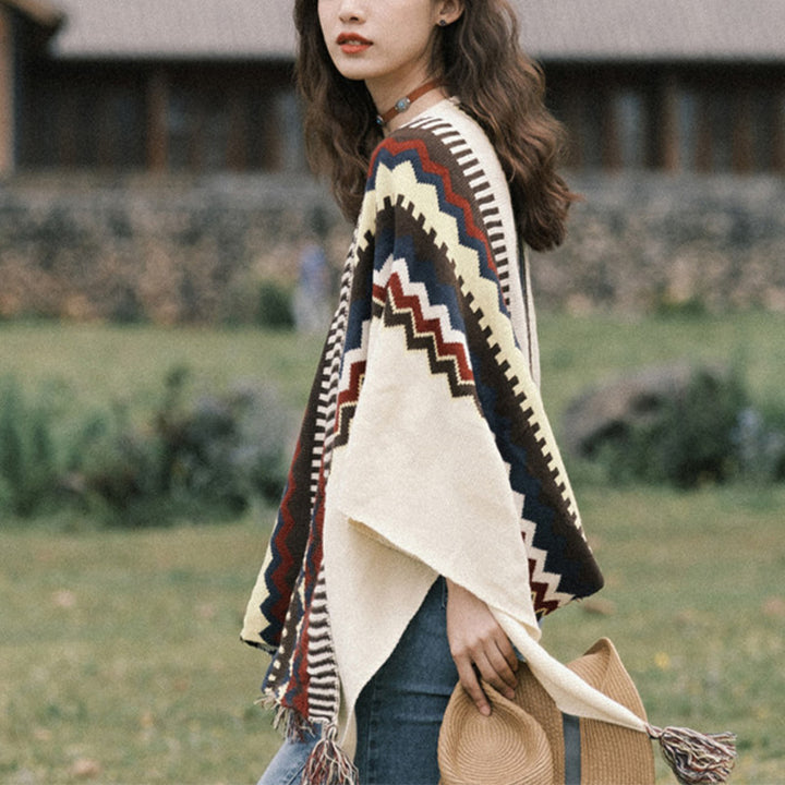 Buddha Stones Tibetan Colorful Striped Shawl Tassels Cozy Warm Travel Scarf Wrap - image 5