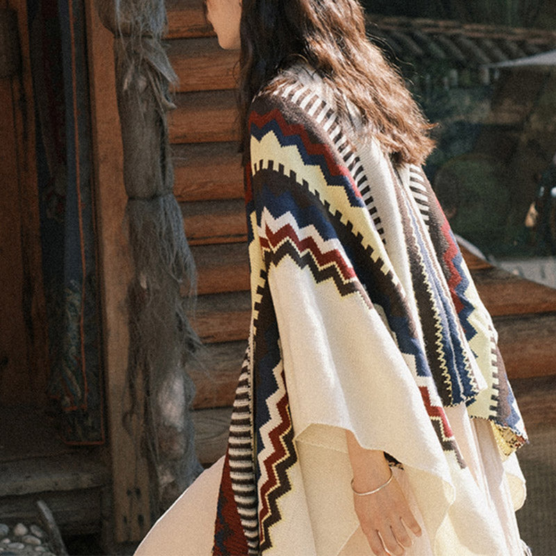 Buddha Stones Tibetan Colorful Striped Shawl Tassels Cozy Warm Travel Scarf Wrap - image 9