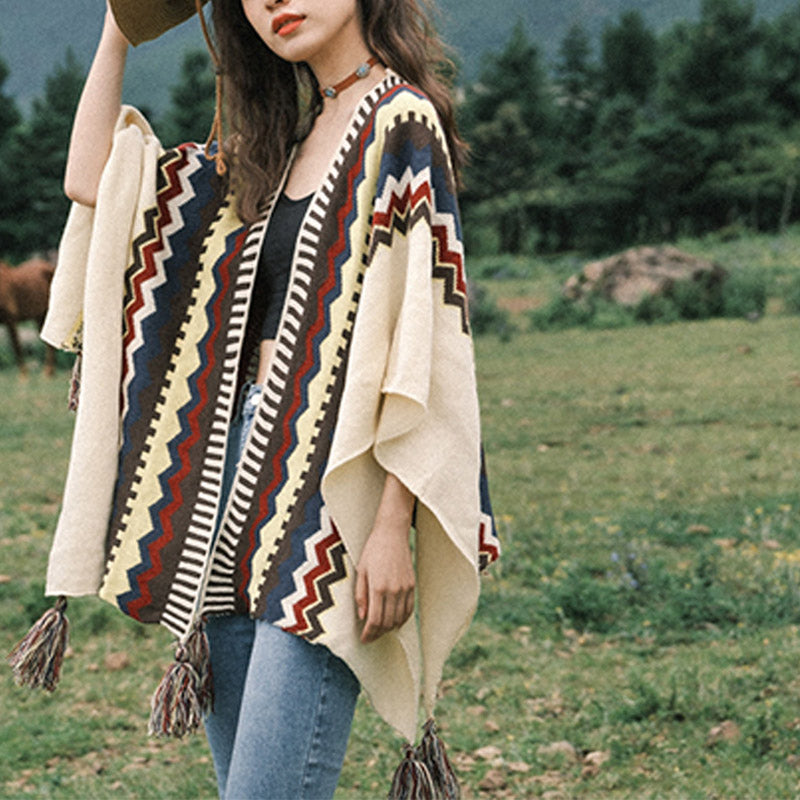 Buddha Stones Tibetan Colorful Striped Shawl Tassels Cozy Warm Travel Scarf Wrap - image 14