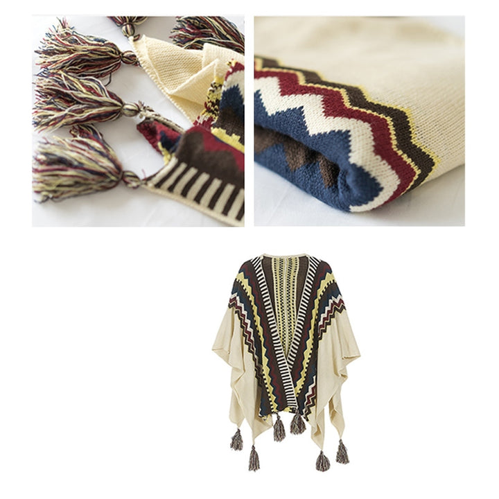 Buddha Stones Tibetan Colorful Striped Shawl Tassels Cozy Warm Travel Scarf Wrap - image 7