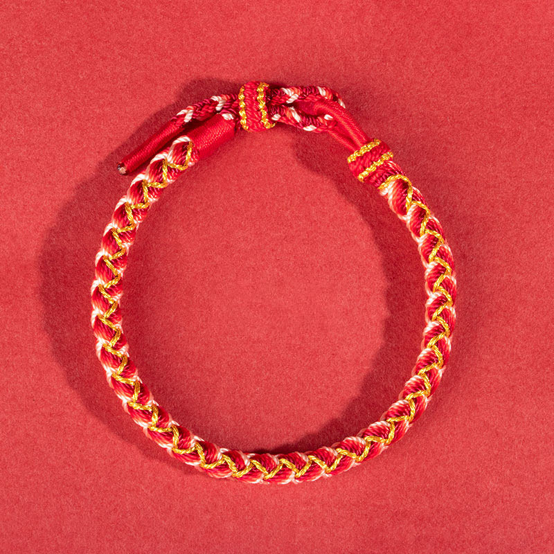 Buddha Stones Handmade Year Of The Dragon Scale Protection Rope Bracelet - image 4