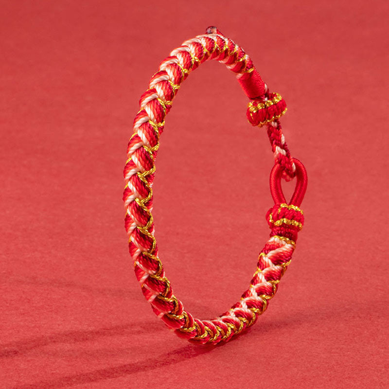 Buddha Stones Handmade Year Of The Dragon Scale Protection Rope Bracelet - image 3
