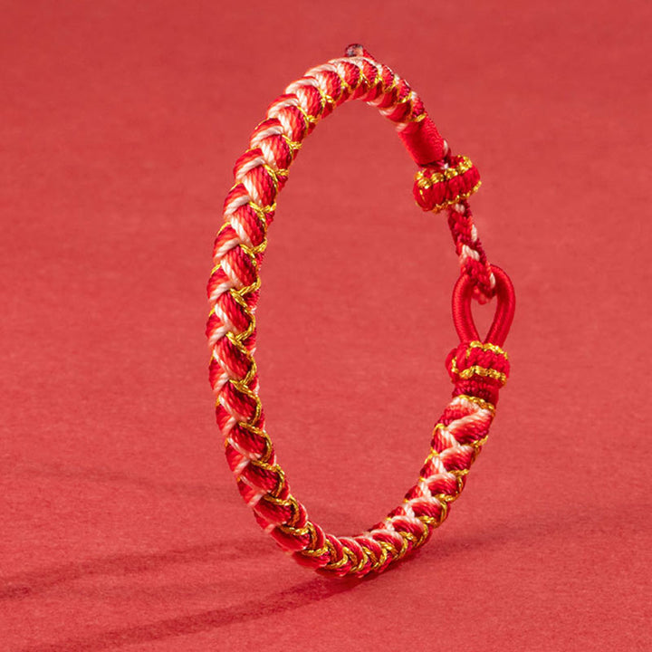 Buddha Stones Handmade Year Of The Dragon Scale Protection Rope Bracelet - image 3