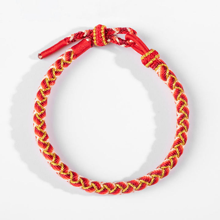 Buddha Stones Handmade Year Of The Dragon Scale Protection Rope Bracelet - image 7
