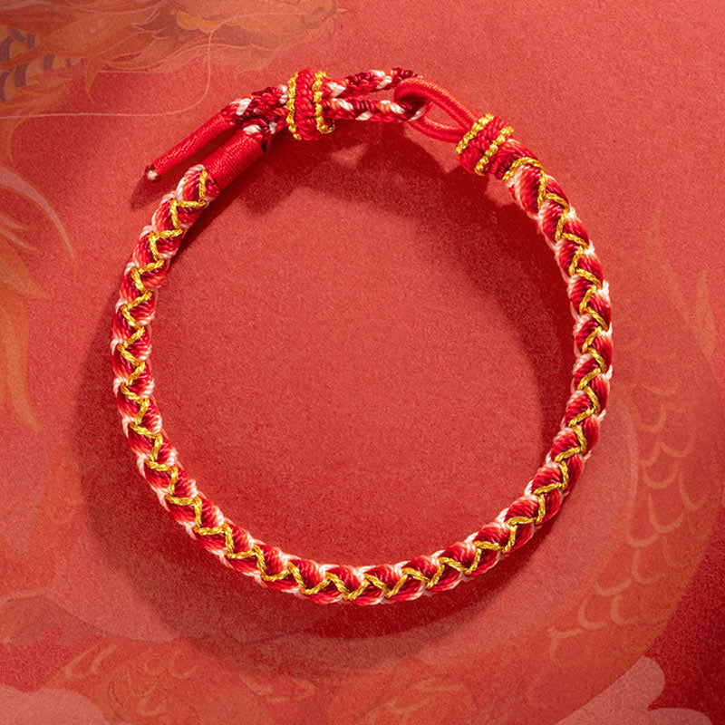 Buddha Stones Handmade Year Of The Dragon Scale Protection Rope Bracelet - image 6