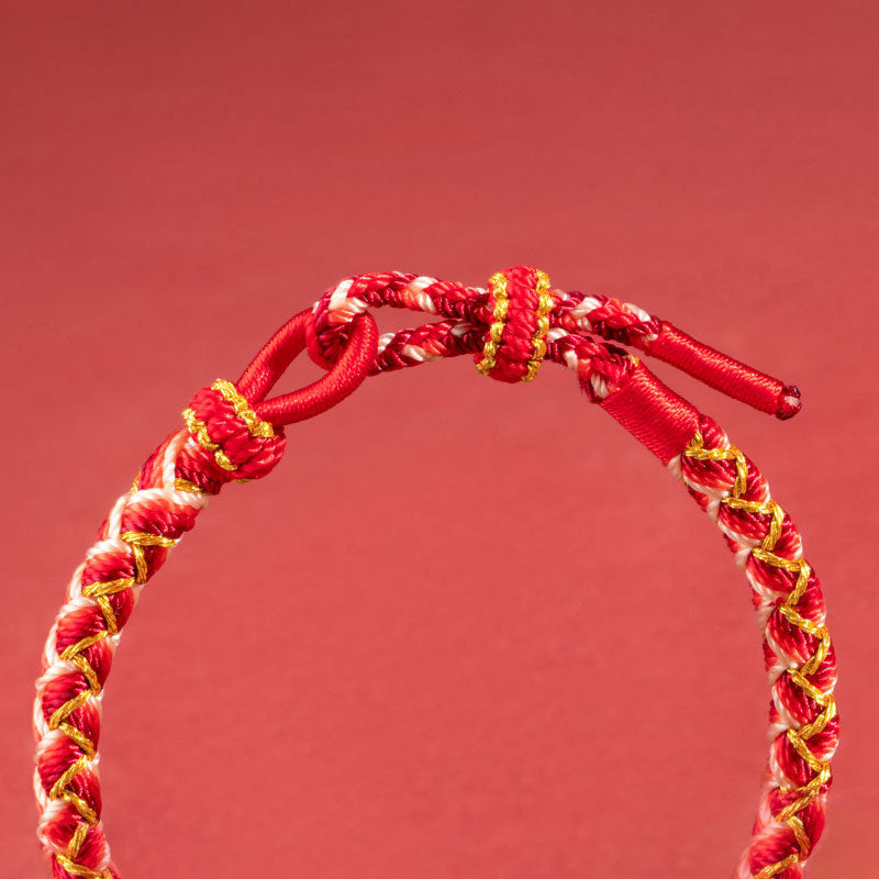 Buddha Stones Handmade Year Of The Dragon Scale Protection Rope Bracelet - image 5