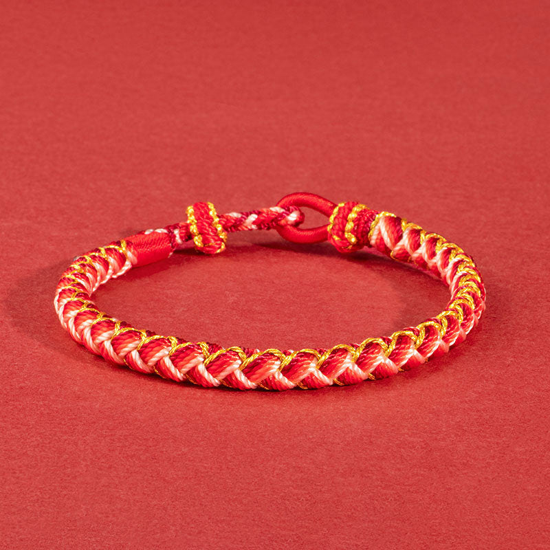Buddha Stones Handmade Year Of The Dragon Scale Protection Rope Bracelet - image 1
