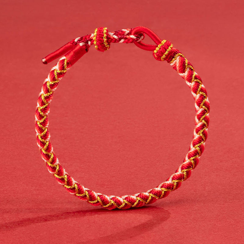 Buddha Stones Handmade Year Of The Dragon Scale Protection Rope Bracelet - image 2
