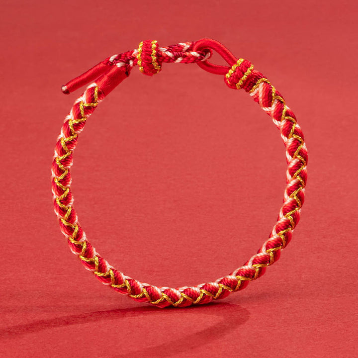 Buddha Stones Handmade Year Of The Dragon Scale Protection Rope Bracelet - image 2
