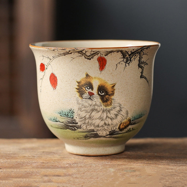 Buddha Stones 12 Chinese Zodiac Ceramic Teacup Kung Fu Tea Cup 130ml - Dog 7.2cm*6cm*130ml - image 21
