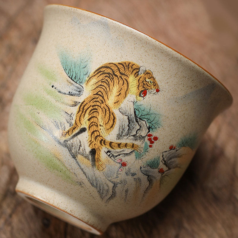 Buddha Stones 12 Chinese Zodiac Ceramic Teacup Kung Fu Tea Cup 130ml - image 8