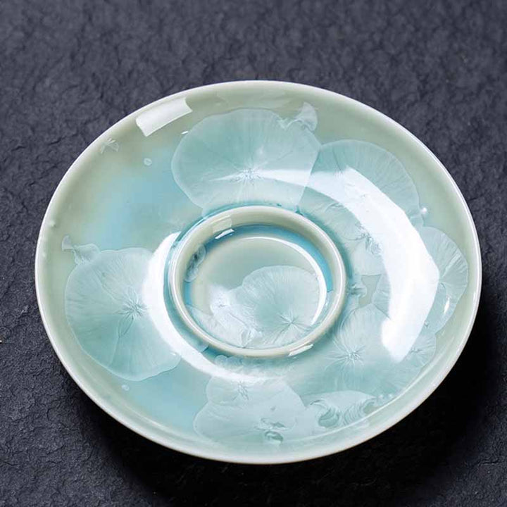 Buddha Stones Traditional Glaze Ceramic Gaiwan Sancai Teacup Kung Fu Tea Cup And Saucer With Lid 180ml - image 6
