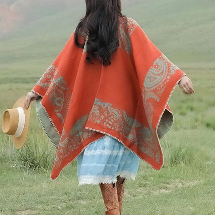 Buddha Stones Tibetan Shawl Simple Pattern Winter Cozy Travel Scarf Wrap - image 4