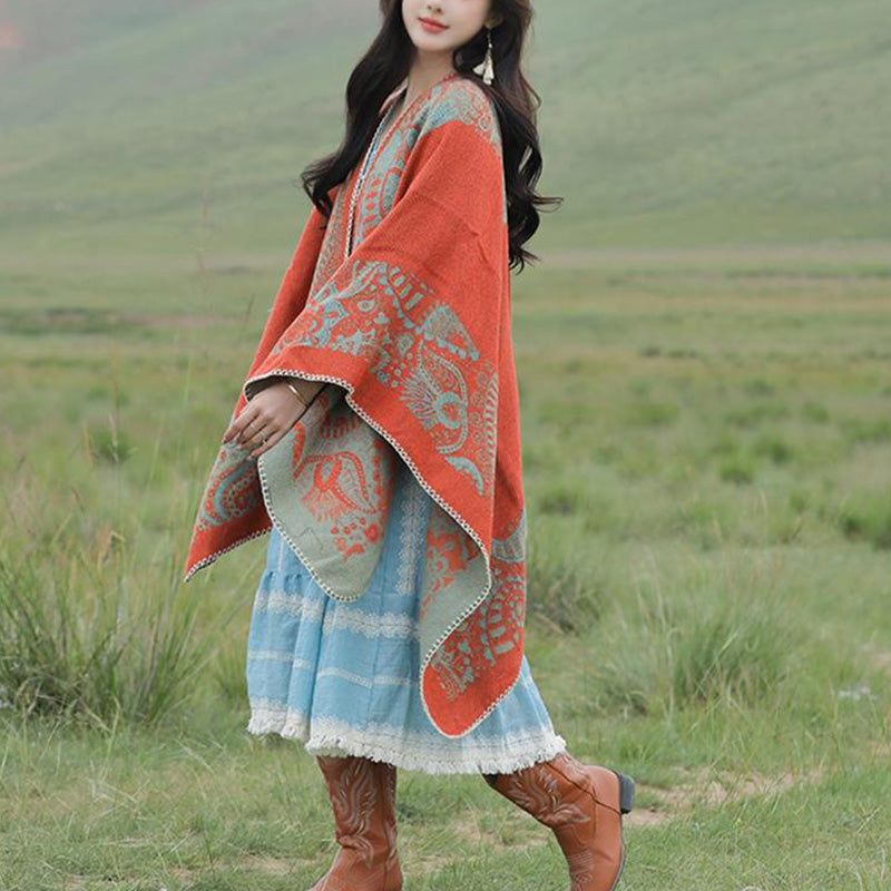 Buddha Stones Tibetan Shawl Simple Pattern Winter Cozy Travel Scarf Wrap - image 12
