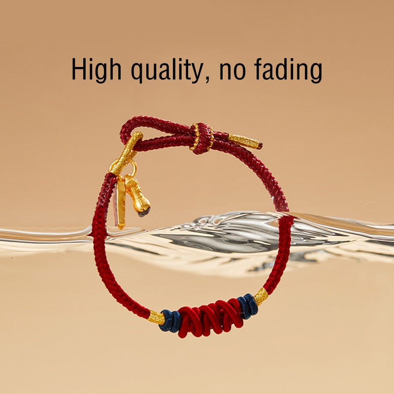 Buddha Stones 925 Sterling Silver Koi Fish Charm Wealth Success Braided Bracelet - image 13