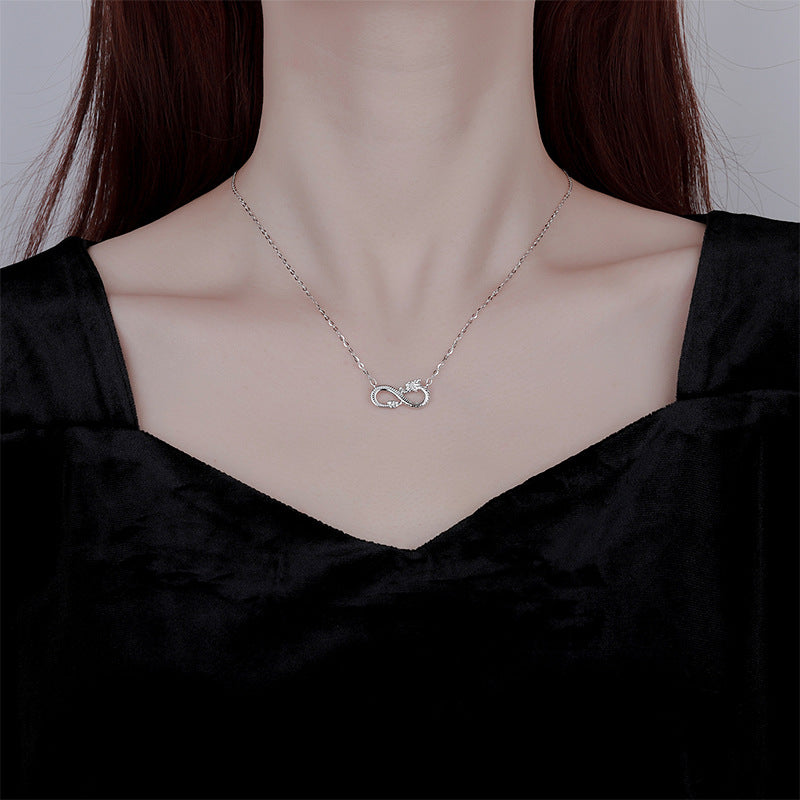Buddha Stones 999 Sterling Silver Year of the Dragon Endless Knot Success Necklace Pendant - image 6