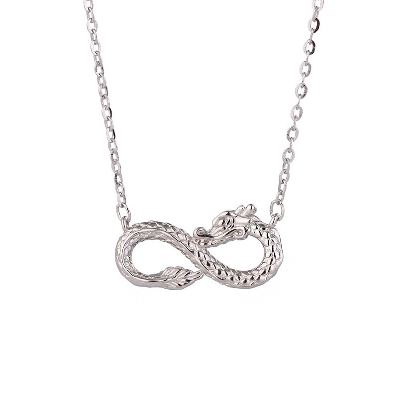 Buddha Stones 999 Sterling Silver Year of the Dragon Endless Knot Success Necklace Pendant - image 7