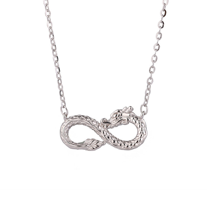 Buddha Stones 999 Sterling Silver Year of the Dragon Endless Knot Success Necklace Pendant - image 7