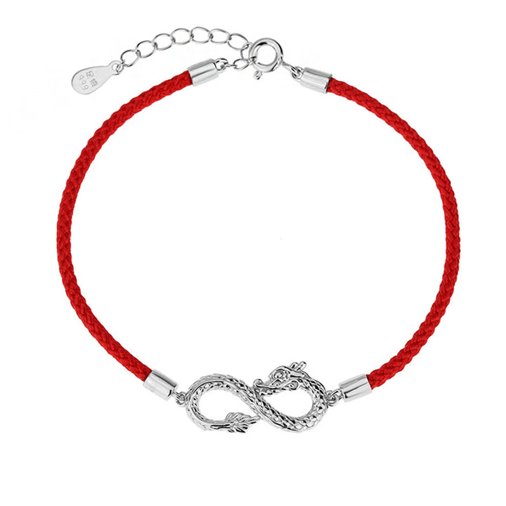 Buddha Stones Year Of The Dragon 999 Sterling Silver Endless Knot Luck Protection Bracelet - image 8