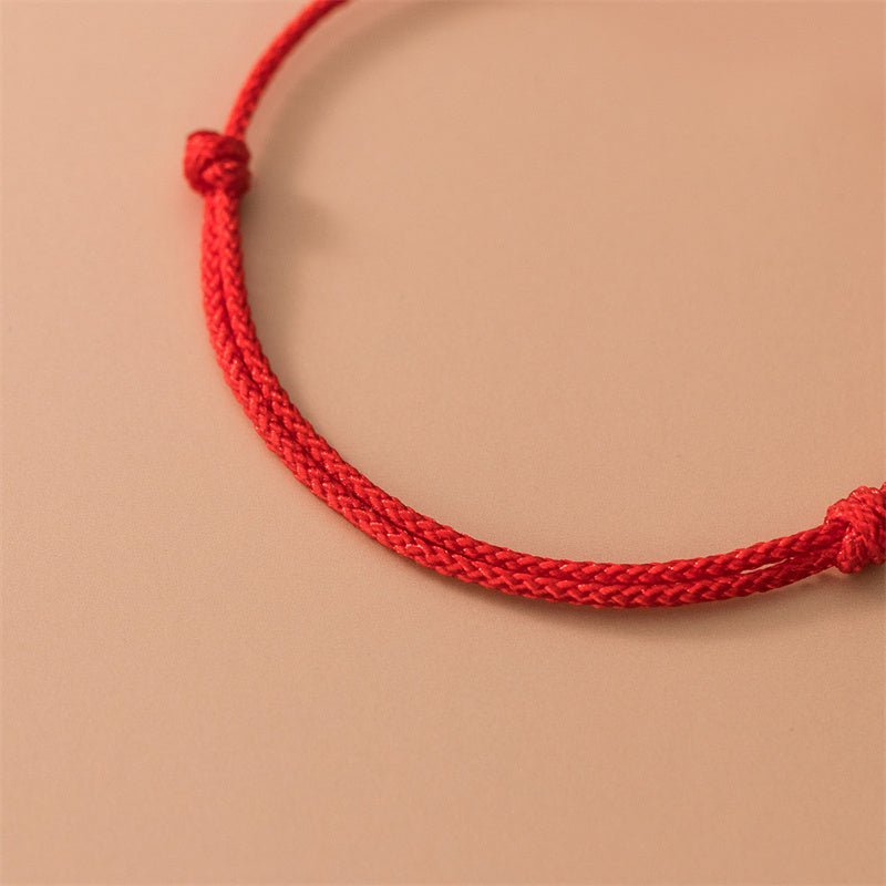 Buddha Stones 925 Sterling Silver Four Leaf Clover Red Rope Bracelet - image 3