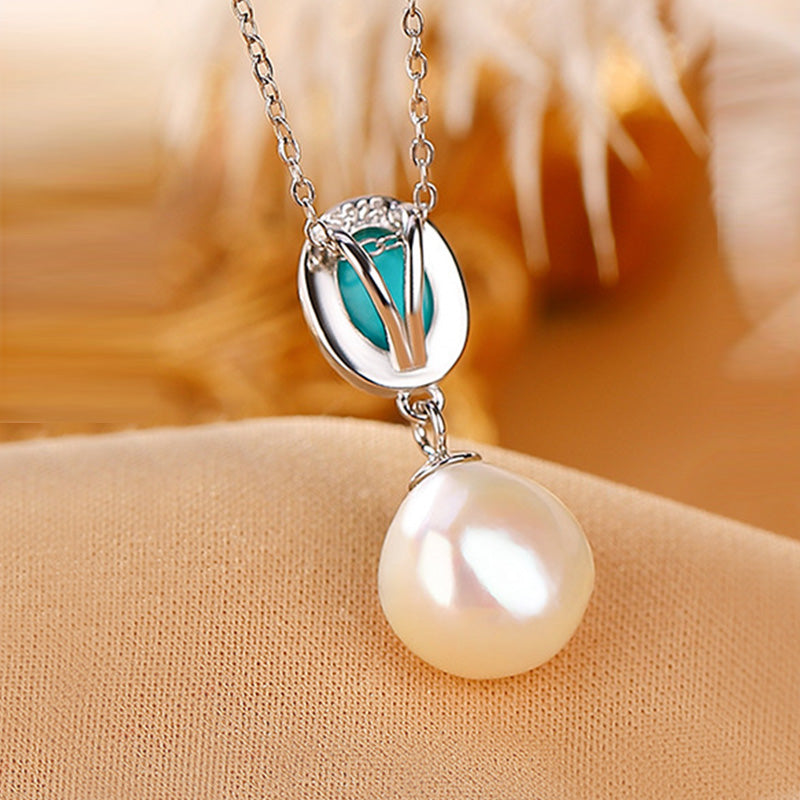 Buddha Stones 925 Sterling Silver Pearl Turquoise Healing Wisdom Necklace Pendant Ring Earrings - image 3