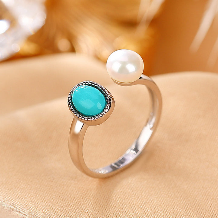 Buddha Stones 925 Sterling Silver Pearl Turquoise Healing Wisdom Necklace Pendant Ring Earrings - image 7