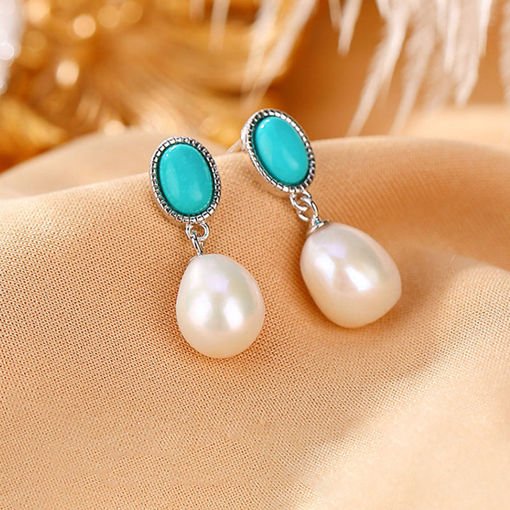 Buddha Stones 925 Sterling Silver Pearl Turquoise Healing Wisdom Necklace Pendant Ring Earrings - image 12