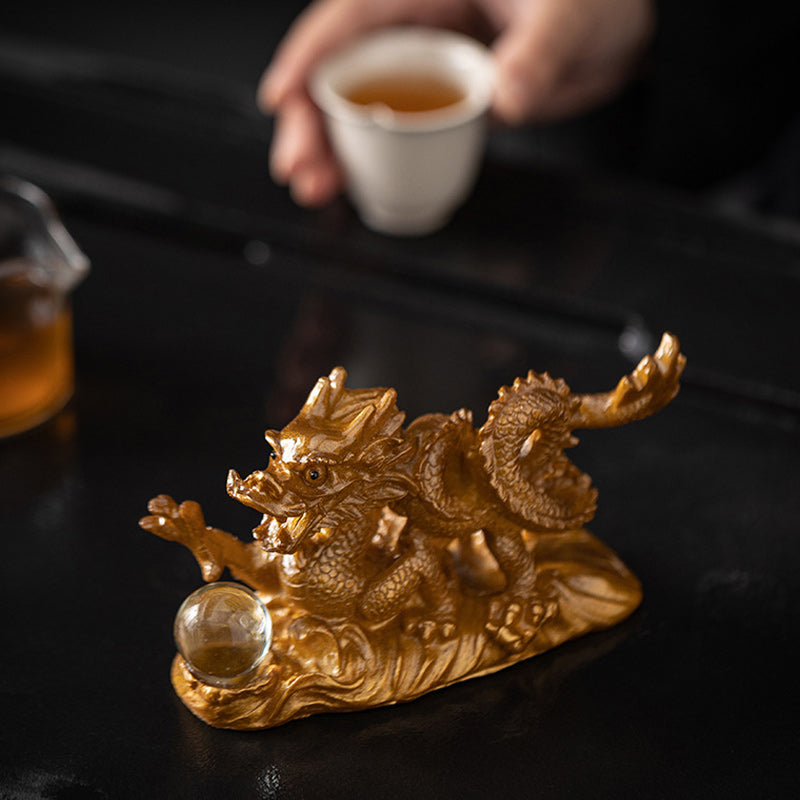 Buddha Stones Year Of The Dragon Color Changing Resin Luck Success Tea Pet Home Figurine Decoration - image 6