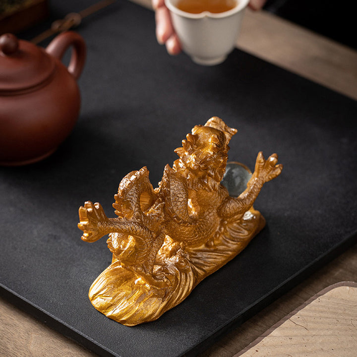 Buddha Stones Year Of The Dragon Color Changing Resin Luck Success Tea Pet Home Figurine Decoration - image 7