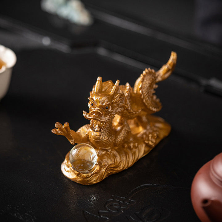 Buddha Stones Year Of The Dragon Color Changing Resin Luck Success Tea Pet Home Figurine Decoration - image 12