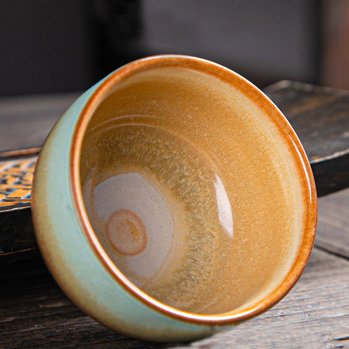 Buddha Stones Colorful Deer Pipa Snow Plum Blossoms Mountains Rivers Bird Ceramic Teacup Kung Fu Tea Cup Bowl - image 18