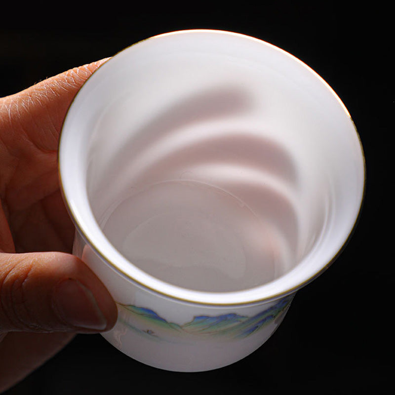 Buddha Stones Mountains Rivers Tree Ceramic Teacup Kung Fu Tea Cup 120ml - image 5