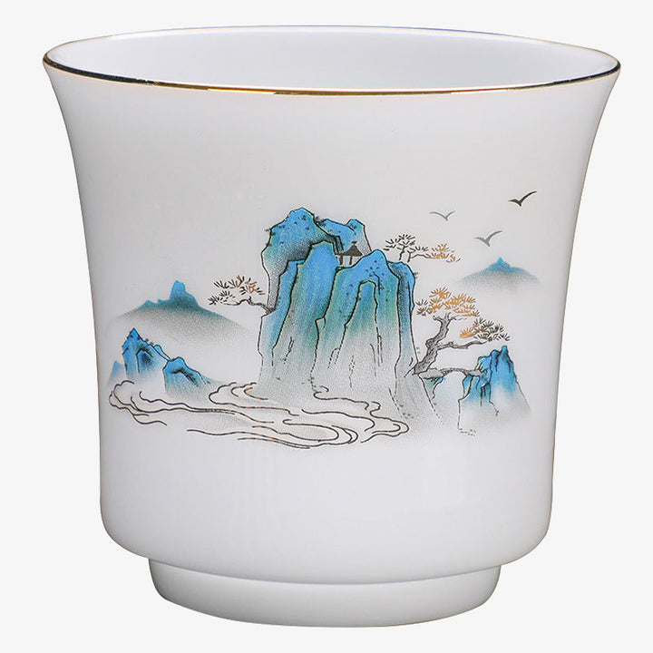 Buddha Stones Mountains Rivers Tree Ceramic Teacup Kung Fu Tea Cup 120ml - image 10