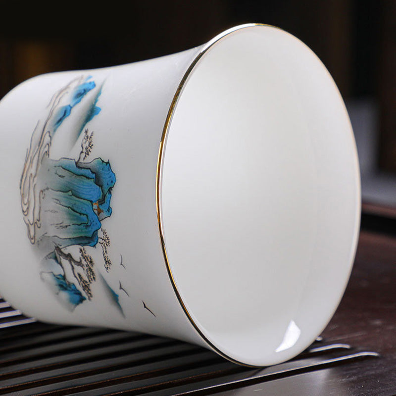 Buddha Stones Mountains Rivers Tree Ceramic Teacup Kung Fu Tea Cup 120ml - image 7