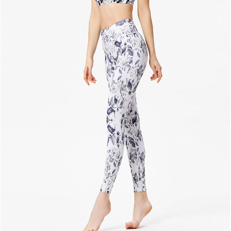 Buddha Stones Flowers Leaves Print Pants Sports Fitness Yoga Leggings Women's Yoga Pants - image 6