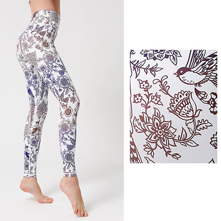 Buddha Stones Flowers Leaves Birds Print Pants Sports Fitness Yoga Leggings Women's Yoga Pants - image 22