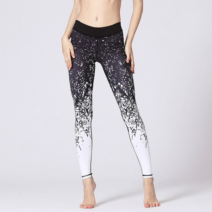 Buddha Stones Lines Weeds Sakura Flowers Black Tree Print Pants Sports Fitness Yoga Leggings Women's Yoga Pants - image 8
