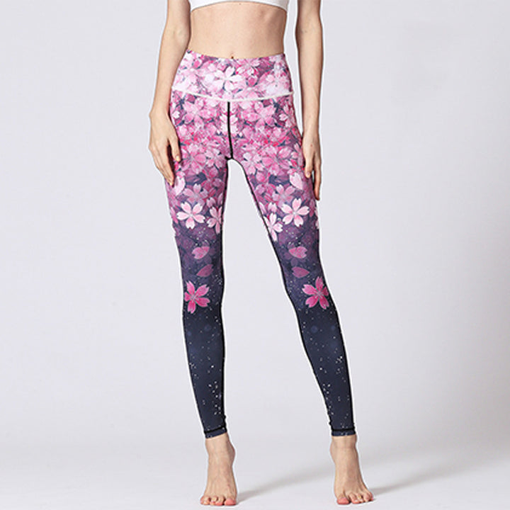 Buddha Stones Lines Weeds Sakura Flowers Black Tree Print Pants Sports Fitness Yoga Leggings Women's Yoga Pants - image 29