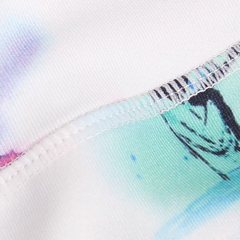 Buddha Stones Pink Flower White Colorful Ink White Print Leggings Sports Fitness Yoga Women's Pants - image 14