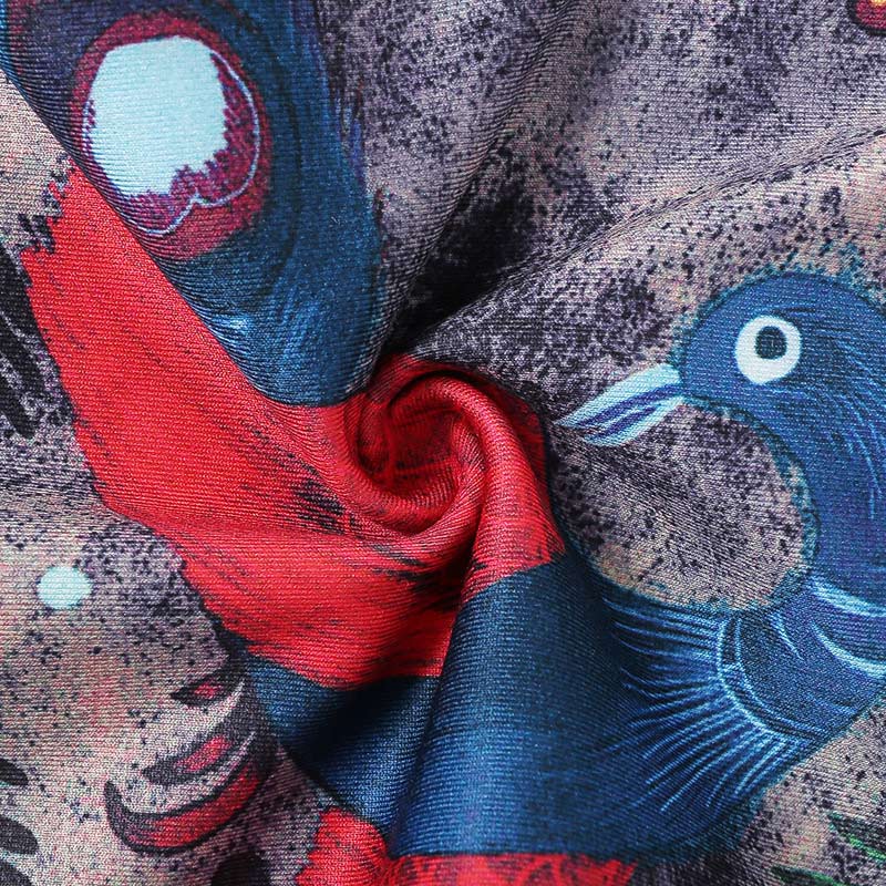 Buddha Stones Red Blue Peacock Feather Print Pants Sports Fitness Yoga Leggings Women's Yoga Pants - image 7