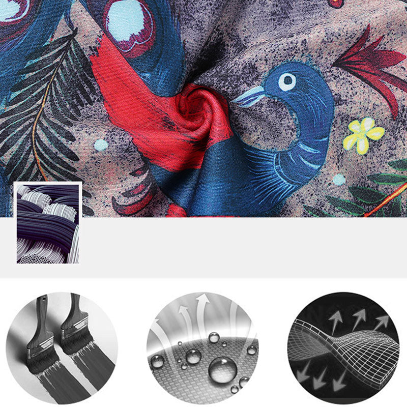 Buddha Stones Red Blue Peacock Feather Print Pants Sports Fitness Yoga Leggings Women's Yoga Pants - image 11