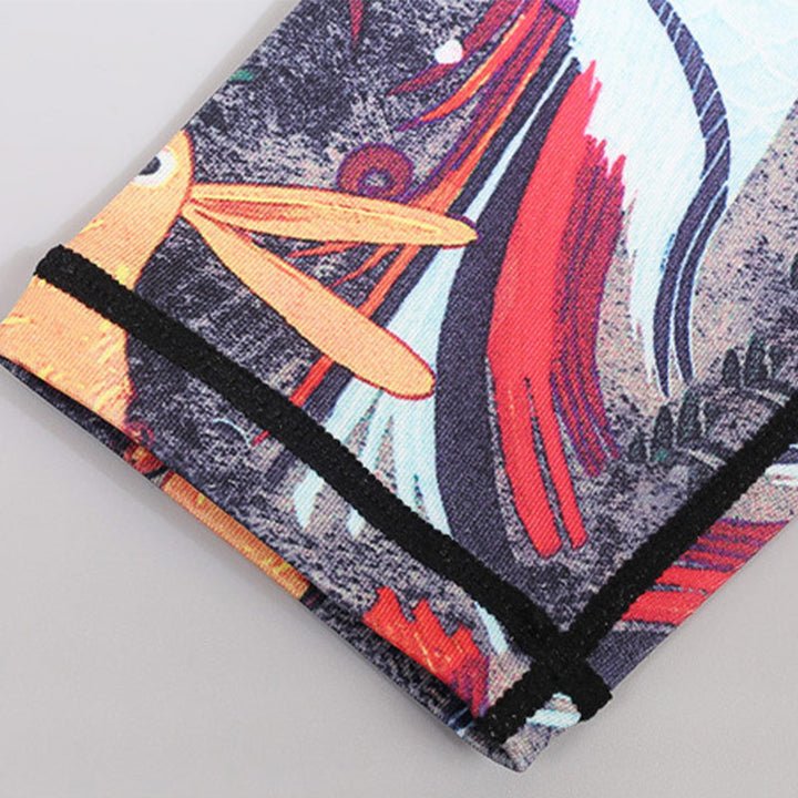 Buddha Stones Red Blue Peacock Feather Print Pants Sports Fitness Yoga Leggings Women's Yoga Pants - image 9