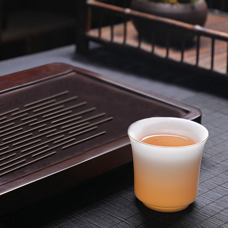 Buddha Stones Mountains Rivers Tree Ceramic Teacup Kung Fu Tea Cup 120ml - Pure White 6.8cm*6.5cm*120ml - image 1