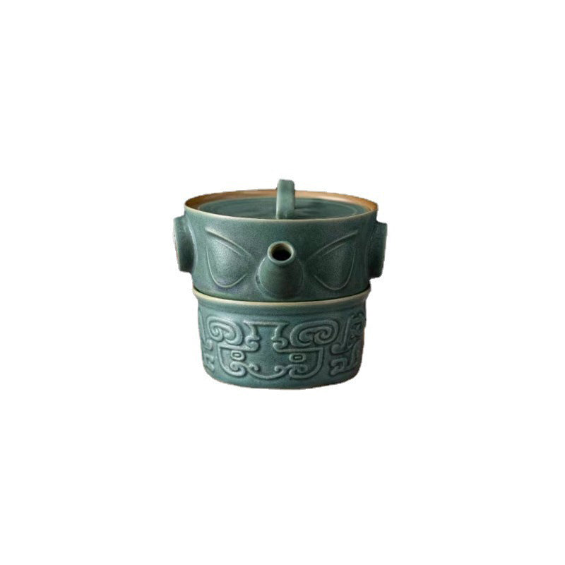 Buddha Stones Sanxingdui Ceramic Teacup Kung Fu Tea Cup With Bag - image 22