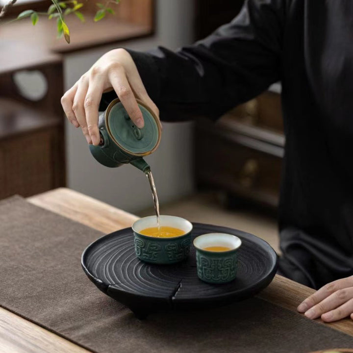 Buddha Stones Sanxingdui Ceramic Teacup Kung Fu Tea Cup With Bag - image 15