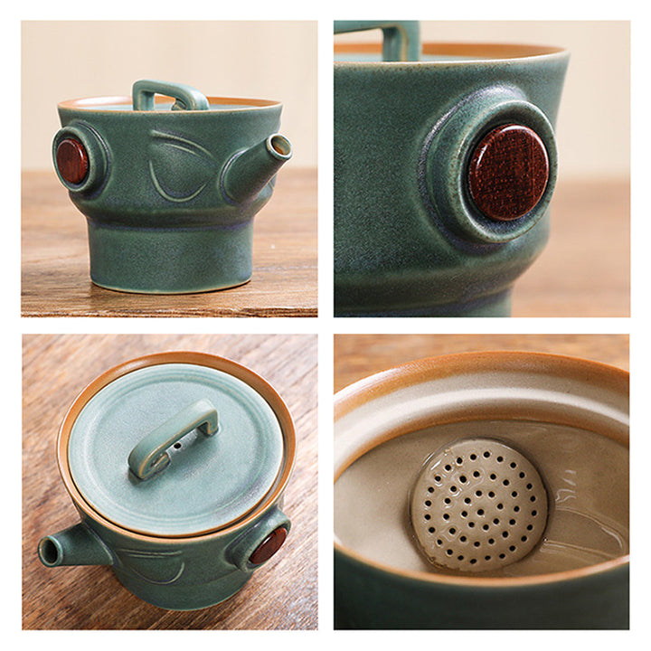 Buddha Stones Sanxingdui Ceramic Teacup Kung Fu Tea Cup With Bag - image 10