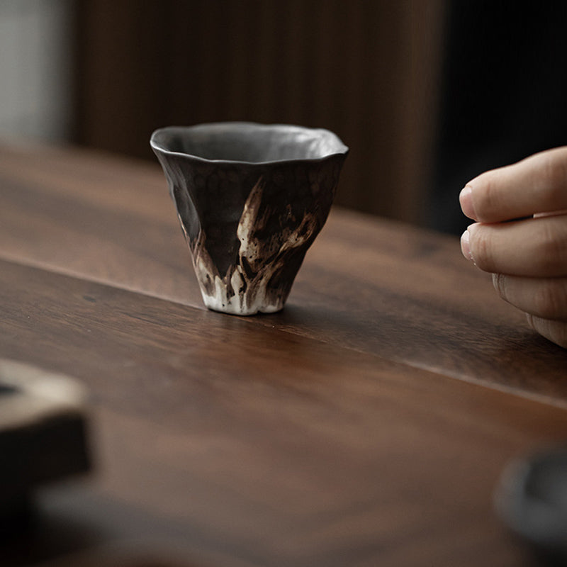 Buddha Stones Lotus Flower Shape Zen Ceramic Teacup Kung Fu Tea Cup 50ml - image 7