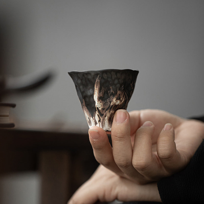 Buddha Stones Lotus Flower Shape Zen Ceramic Teacup Kung Fu Tea Cup 50ml - image 4