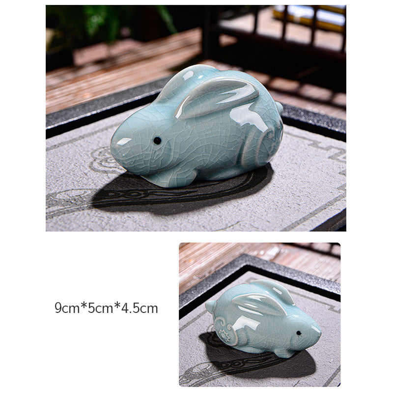 Buddha Stones Chinese Zodiac Wealth Ceramic Tea Pet Home Figurine Decoration - image 11
