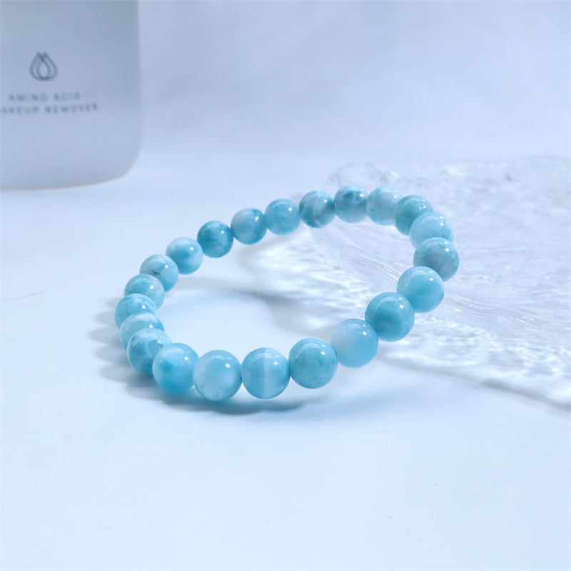 Buddha Stones Natural Larimar Wisdom Confidence Bracelet - image 12
